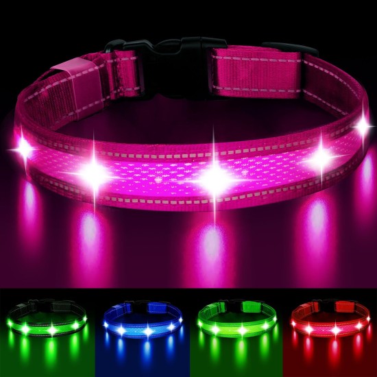 Dog Collar, Reflective Adjustable Basic Dog Collar with Soft Neoprene Padding, Durable Nylon Pet Collars for Puppies, Small Dogs Dog Collar, Reflective Adjustable Basic Dog Collar with Soft Neoprene Padding, Durable Nylon Pet Collars for Puppies, Small Dogs