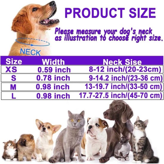 Dog Collar, Reflective Adjustable Basic Dog Collar with Soft Neoprene Padding, Durable Nylon Pet Collars for Puppies, Small Dogs Dog Collar, Reflective Adjustable Basic Dog Collar with Soft Neoprene Padding, Durable Nylon Pet Collars for Puppies, Small Dogs