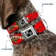 Dog Collar, Seatbelt Buckle, Lucky Red, 18" to 32", 1.5" Wide Dog Collar, Seatbelt Buckle, Lucky Red, 18" to 32", 1.5" Wide