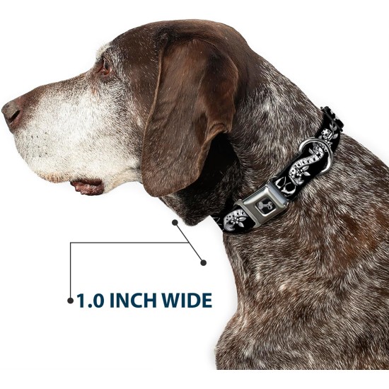 Dog Collar, Seatbelt Buckle, Lucky Red, 18" to 32", 1.5" Wide Dog Collar, Seatbelt Buckle, Lucky Red, 18" to 32", 1.5" Wide