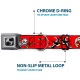 Dog Collar, Seatbelt Buckle, Lucky Red, 18" to 32", 1.5" Wide Dog Collar, Seatbelt Buckle, Lucky Red, 18" to 32", 1.5" Wide