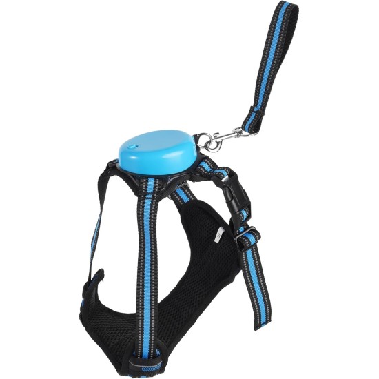 Dog Harness and Lead, Dog Harness with 1.8 m Retractable Multifunction Dog Lead with One Button Control, One Hand Brake, Tangle Free, Small Dog Harness and Lead, Dog Harness with 1.8 m Retractable Multifunction Dog Lead with One Button Control, One Hand Brake, Tangle Free, Small