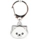 Dog ID Tags, Cute Puppy Pendant Keychain Keychain for Dog Lovers, White Pomeranian Dog ID Tags, Cute Puppy Pendant Keychain Keychain for Dog Lovers, White Pomeranian