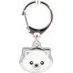 Dog ID Tags, Cute Puppy Pendant Keychain Keychain for Dog Lovers, White Pomeranian Dog ID Tags, Cute Puppy Pendant Keychain Keychain for Dog Lovers, White Pomeranian