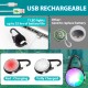 Dog Lights 2 Pack LED Rechargeable Dog Collar Lights Clip On with RGB Colour Pet Safety Lights Illuminated Dog Harness Light for Night Hiking Camping Dog Lights 2 Pack LED Rechargeable Dog Collar Lights Clip On with RGB Colour Pet Safety Lights Illuminated Dog Harness Light for Night Hiking Camping