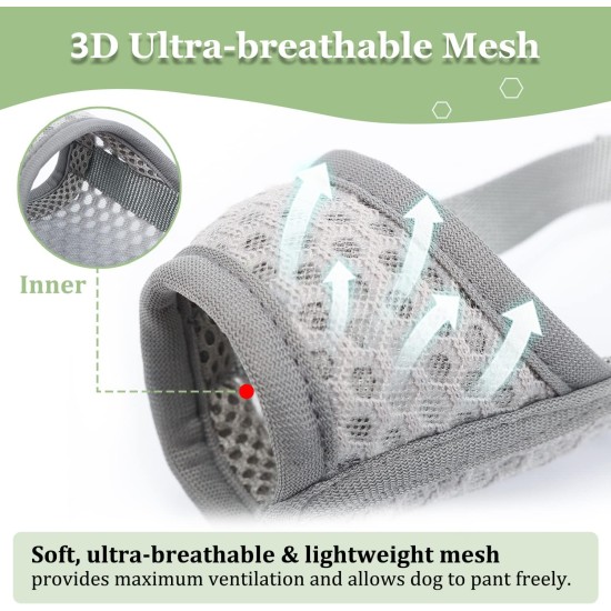 Dog Muzzle Breathable Mesh Muzzle for XXS to XXL Dogs Chihuahua, Beagle and Golden Retriever, Adjustable Pet Muzzles for Biting and Chewing, Allows Beating and Drinking Dog Muzzle Breathable Mesh Muzzle for XXS to XXL Dogs Chihuahua, Beagle and Golden Retriever, Adjustable Pet Muzzles for Biting and Chewing, Allows Beating and Drinking