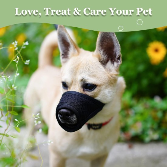 Dog Muzzle Breathable Mesh Muzzle for XXS to XXL Dogs Chihuahua, Beagle and Golden Retriever, Adjustable Pet Muzzles for Biting and Chewing, Allows Beating and Drinking Dog Muzzle Breathable Mesh Muzzle for XXS to XXL Dogs Chihuahua, Beagle and Golden Retriever, Adjustable Pet Muzzles for Biting and Chewing, Allows Beating and Drinking