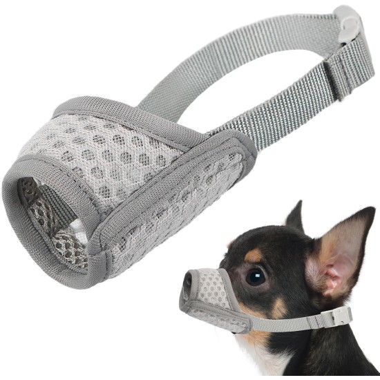Dog Muzzle Breathable Mesh Muzzle for XXS to XXL Dogs Chihuahua, Beagle and Golden Retriever, Adjustable Pet Muzzles for Biting and Chewing, Allows Beating and Drinking Dog Muzzle Breathable Mesh Muzzle for XXS to XXL Dogs Chihuahua, Beagle and Golden Retriever, Adjustable Pet Muzzles for Biting and Chewing, Allows Beating and Drinking