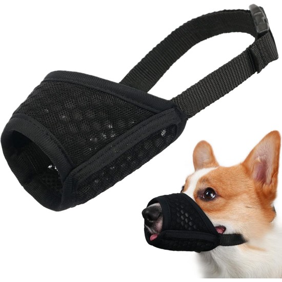 Dog Muzzle Breathable Mesh Muzzle for XXS to XXL Dogs Chihuahua, Beagle and Golden Retriever, Adjustable Pet Muzzles for Biting and Chewing, Allows Beating and Drinking Dog Muzzle Breathable Mesh Muzzle for XXS to XXL Dogs Chihuahua, Beagle and Golden Retriever, Adjustable Pet Muzzles for Biting and Chewing, Allows Beating and Drinking