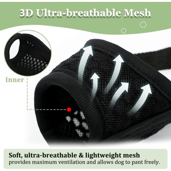 Dog Muzzle Breathable Mesh Muzzle for XXS to XXL Dogs Chihuahua, Beagle and Golden Retriever, Adjustable Pet Muzzles for Biting and Chewing, Allows Beating and Drinking Dog Muzzle Breathable Mesh Muzzle for XXS to XXL Dogs Chihuahua, Beagle and Golden Retriever, Adjustable Pet Muzzles for Biting and Chewing, Allows Beating and Drinking