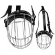 Dog Muzzle Chrome Plated Metal Dog Muzzle with Adjustable Leather Straps (No.5+) Circumference 12-13 inches Length 4.7-5.1 inches Dog Muzzle Chrome Plated Metal Dog Muzzle with Adjustable Leather Straps (No.5+) Circumference 12-13 inches Length 4.7-5.1 inches