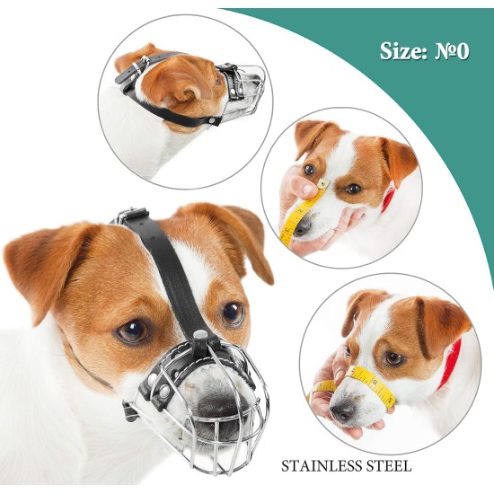 Dog Muzzle Chrome Plated Metal Dog Muzzle with Adjustable Leather Straps (No.5+) Circumference 12-13 inches Length 4.7-5.1 inches Dog Muzzle Chrome Plated Metal Dog Muzzle with Adjustable Leather Straps (No.5+) Circumference 12-13 inches Length 4.7-5.1 inches