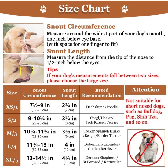 Dog Muzzle, Printed Basket Muzzle for Small, Medium and Large Dogs, Dachshund, Beagle, Breathable Pet Muzzles to Prevent Biting and Prevent Chewing Dog Muzzle, Printed Basket Muzzle for Small, Medium and Large Dogs, Dachshund, Beagle, Breathable Pet Muzzles to Prevent Biting and Prevent Chewing