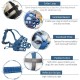 Dog Muzzle Soft Basket Silicone Muzzles for Dogs, Prevent Biting, Chewing and Barking, Allows Drinking and Panting, Used with Collar (Blue, 5 (Snout 12"-13.7")