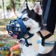 Dog Muzzle Soft Basket Silicone Muzzles for Dogs, Prevent Biting, Chewing and Barking, Allows Drinking and Panting, Used with Collar (Blue, 5 (Snout 12"-13.7")