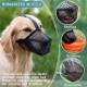 Dog Muzzle with Soft Mesh Cover for Small Medium Large Dogs Poisoned Bait Guard Muzzle with Adjustable Straps Prevent Biting, Chewing and Licking