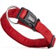 Dogline Comfort Microfiber Flat Collar for Dogs (W 3/4" L 13"-21"), Red Dogline Comfort Microfiber Flat Collar for Dogs (W 3/4" L 13"-21"), Red