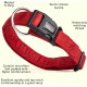 Dogline Comfort Microfiber Flat Collar for Dogs (W 3/4" L 13"-21"), Red Dogline Comfort Microfiber Flat Collar for Dogs (W 3/4" L 13"-21"), Red