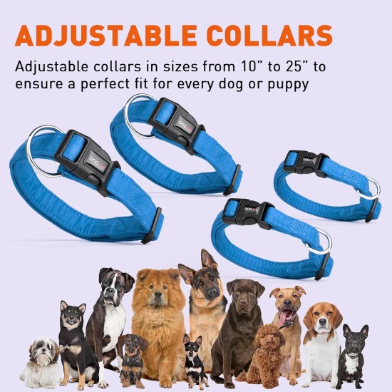 Dogline Comfort Microfiber Flat Collar for Dogs (W 3/4" L 13"-21"), Red Dogline Comfort Microfiber Flat Collar for Dogs (W 3/4" L 13"-21"), Red
