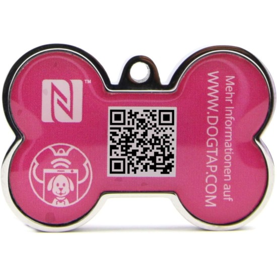 Dogtap Solid Digital Dog Tag Bone with NFC Chip and QR Code for Contact Details and Profile Letter PVC Metal Waterproof Heavy Duty 41.6 x 28.5 x 4.6mm Dogtap Solid Digital Dog Tag Bone with NFC Chip and QR Code for Contact Details and Profile Letter PVC Metal Waterproof Heavy Duty 41.6 x 28.5 x 4.6mm