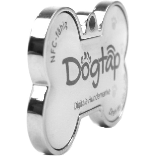 Dogtap Solid Digital Dog Tag Bone with NFC Chip and QR Code for Contact Details and Profile Letter PVC Metal Waterproof Heavy Duty 41.6 x 28.5 x 4.6mm Dogtap Solid Digital Dog Tag Bone with NFC Chip and QR Code for Contact Details and Profile Letter PVC Metal Waterproof Heavy Duty 41.6 x 28.5 x 4.6mm