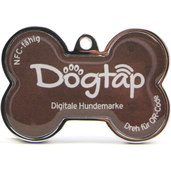 Dogtap Solid Digital Dog Tag Bone with NFC Chip and QR Code for Contact Details and Profile Letter PVC Metal Waterproof Heavy Duty 41.6 x 28.5 x 4.6mm Dogtap Solid Digital Dog Tag Bone with NFC Chip and QR Code for Contact Details and Profile Letter PVC Metal Waterproof Heavy Duty 41.6 x 28.5 x 4.6mm