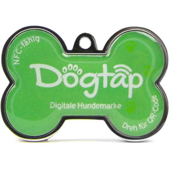 Dogtap Solid Digital Dog Tag Bone with NFC Chip and QR Code for Contact Details and Profile Letter PVC Metal Waterproof Heavy Duty 41.6 x 28.5 x 4.6mm Dogtap Solid Digital Dog Tag Bone with NFC Chip and QR Code for Contact Details and Profile Letter PVC Metal Waterproof Heavy Duty 41.6 x 28.5 x 4.6mm