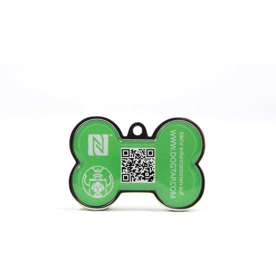 Dogtap Solid Digital Dog Tag Bone with NFC Chip and QR Code for Contact Details and Profile Letter PVC Metal Waterproof Heavy Duty 41.6 x 28.5 x 4.6mm Dogtap Solid Digital Dog Tag Bone with NFC Chip and QR Code for Contact Details and Profile Letter PVC Metal Waterproof Heavy Duty 41.6 x 28.5 x 4.6mm