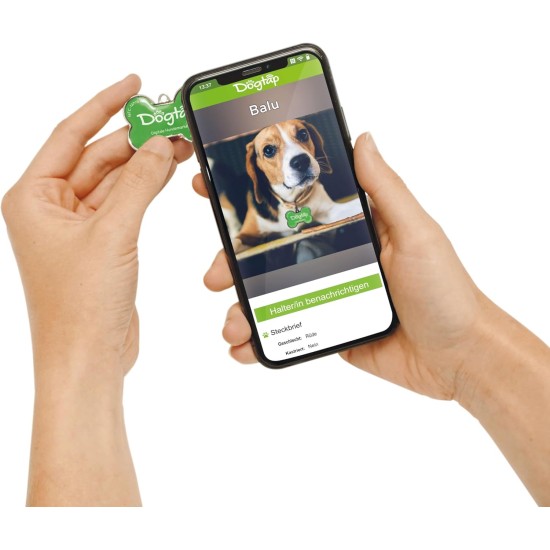 Dogtap Solid Digital Dog Tag Bone with NFC Chip and QR Code for Contact Details and Profile Letter PVC Metal Waterproof Heavy Duty 41.6 x 28.5 x 4.6mm Dogtap Solid Digital Dog Tag Bone with NFC Chip and QR Code for Contact Details and Profile Letter PVC Metal Waterproof Heavy Duty 41.6 x 28.5 x 4.6mm