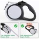 Double Retractable Dog Leash for Small Breeds (up to 50kg) - Double Headed 16ft Extendable Pet Leash with Poop Bags, Reflective Elastic Rope - One Key Control 360°