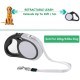 Double Retractable Dog Leash for Small Breeds (up to 50kg) - Double Headed 16ft Extendable Pet Leash with Poop Bags, Reflective Elastic Rope - One Key Control 360°
