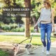 Double Retractable Dog Leash for Small Breeds (up to 50kg) - Double Headed 16ft Extendable Pet Leash with Poop Bags, Reflective Elastic Rope - One Key Control 360°