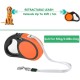 Double Retractable Dog Leash for Small Breeds (up to 50kg) - Double Headed 16ft Extendable Pet Leash with Poop Bags, Reflective Elastic Rope - One Key Control 360°