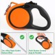 Double Retractable Dog Leash for Small Breeds (up to 50kg) - Double Headed 16ft Extendable Pet Leash with Poop Bags, Reflective Elastic Rope - One Key Control 360°