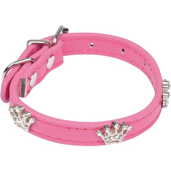 Douceur d'Intérieur Faux Leather Crown Charm Necklace 30cm x 1.3cm - Fuchsia Douceur d'Intérieur Faux Leather Crown Charm Necklace 30cm x 1.3cm - Fuchsia