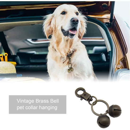 EMSea Dog Cat Pet Tracker Bell Pendant Charm Dog Bell Cat Bell for Collar for Medium Pet Harness Training, Brass EMSea Dog Cat Pet Tracker Bell Pendant Charm Dog Bell Cat Bell for Collar for Medium Pet Harness Training, Brass