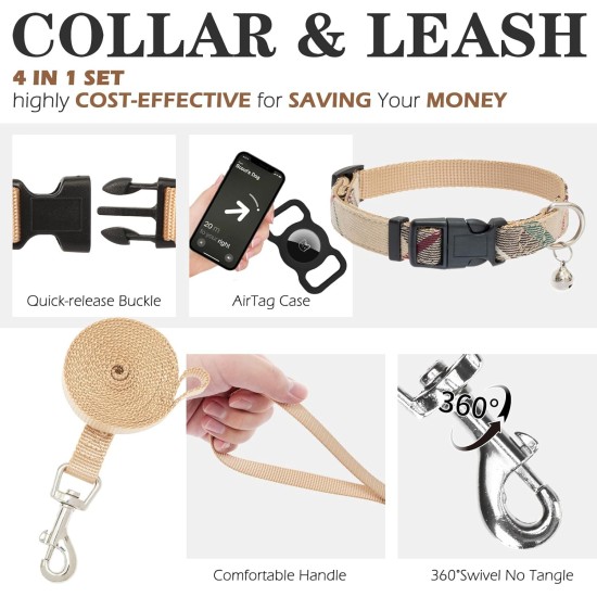 EXPAWLORER Puppy Harness and Leash for Small Dogs, Classic Plaid Pattern No Pull Adjustable Escape Proof for Outdoor Walking EXPAWLORER Puppy Harness and Leash for Small Dogs, Classic Plaid Pattern No Pull Adjustable Escape Proof for Outdoor Walking