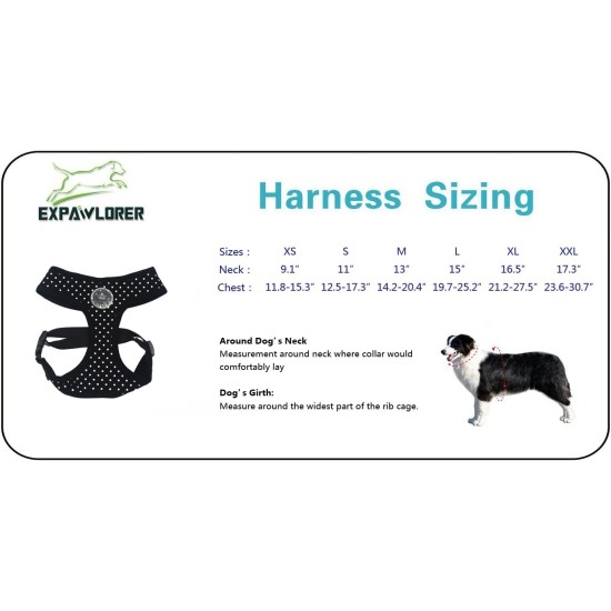 EXPAWLORER Puppy Harness and Leash for Small Dogs, Classic Plaid Pattern No Pull Adjustable Escape Proof for Outdoor Walking EXPAWLORER Puppy Harness and Leash for Small Dogs, Classic Plaid Pattern No Pull Adjustable Escape Proof for Outdoor Walking