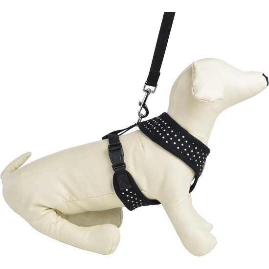 EXPAWLORER Puppy Harness and Leash for Small Dogs, Classic Plaid Pattern No Pull Adjustable Escape Proof for Outdoor Walking EXPAWLORER Puppy Harness and Leash for Small Dogs, Classic Plaid Pattern No Pull Adjustable Escape Proof for Outdoor Walking