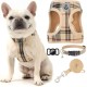 EXPAWLORER Puppy Harness and Leash for Small Dogs, Classic Plaid Pattern No Pull Adjustable Escape Proof for Outdoor Walking