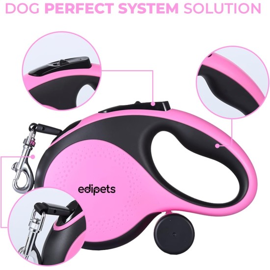 Edipets, Dog Lead, Extendable and Retractable Lead, 5M, 8M, Flexible Training Walking Leash for Small Medium Large Dogs (Blue, 8M) Edipets, Dog Lead, Extendable and Retractable Lead, 5M, 8M, Flexible Training Walking Leash for Small Medium Large Dogs (Blue, 8M)
