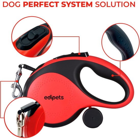 Edipets, Dog Lead, Extendable and Retractable Lead, 5M, 8M, Flexible Training Walking Leash for Small Medium Large Dogs (Blue, 8M) Edipets, Dog Lead, Extendable and Retractable Lead, 5M, 8M, Flexible Training Walking Leash for Small Medium Large Dogs (Blue, 8M)