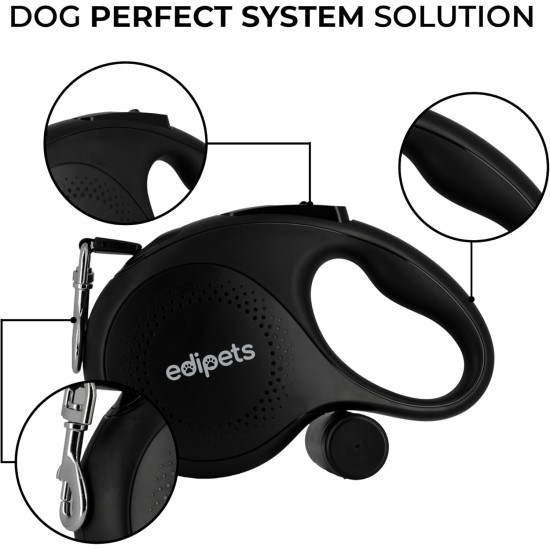 Edipets, Dog Lead, Extendable and Retractable Lead, 5M, 8M, Flexible Training Walking Leash for Small Medium Large Dogs (Blue, 8M) Edipets, Dog Lead, Extendable and Retractable Lead, 5M, 8M, Flexible Training Walking Leash for Small Medium Large Dogs (Blue, 8M)