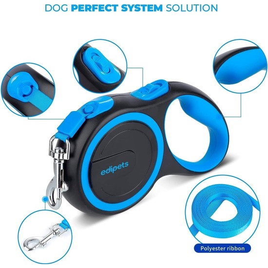 Edipets, Retractable Dog Lead, 3, 5 and 8 Metres, Flexible Band for Right and Walks, Dog Leash, Roller, Flexible Lead, Retractable (Grey, 8 Metres) Edipets, Retractable Dog Lead, 3, 5 and 8 Metres, Flexible Band for Right and Walks, Dog Leash, Roller, Flexible Lead, Retractable (Grey, 8 Metres)