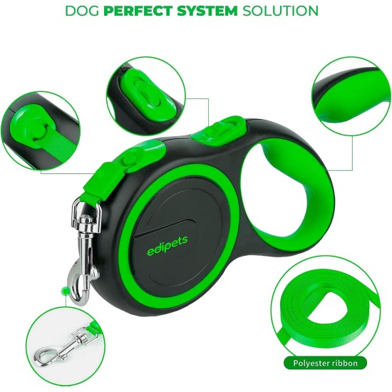 Edipets, Retractable Dog Lead, 3, 5 and 8 Metres, Flexible Band for Right and Walks, Dog Leash, Roller, Flexible Lead, Retractable (Grey, 8 Metres) Edipets, Retractable Dog Lead, 3, 5 and 8 Metres, Flexible Band for Right and Walks, Dog Leash, Roller, Flexible Lead, Retractable (Grey, 8 Metres)