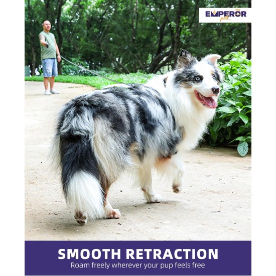 Emperor Pets Retractable Dog Leash, GY26 Large Dog Lead Up to 110 Lbs Heavy Duty Dog Leash Retractable 26 Feet Emperor Pets Retractable Dog Leash, GY26 Large Dog Lead Up to 110 Lbs Heavy Duty Dog Leash Retractable 26 Feet