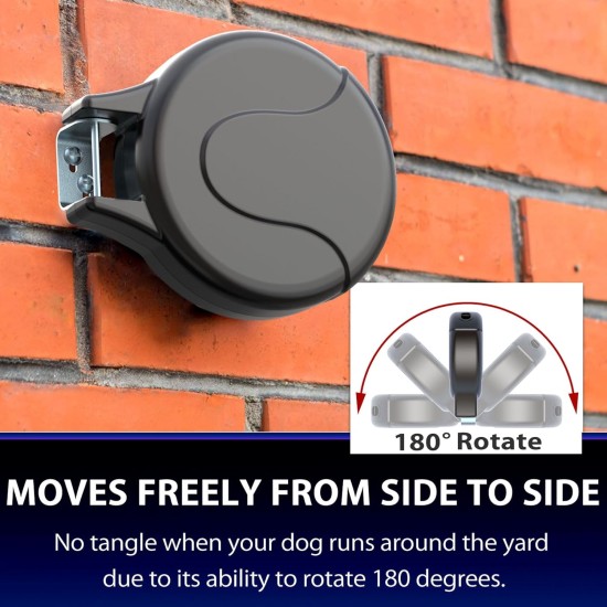 Extendable Dog Leash, 30 Feet, for Small to Large Dogs 25-60 lbs, Retractable Dog Leash, Ideal for Yard/Garden, Wall Mount, Retractable Spool for 70,000 Cycles (Black) Extendable Dog Leash, 30 Feet, for Small to Large Dogs 25-60 lbs, Retractable Dog Leash, Ideal for Yard/Garden, Wall Mount, Retractable Spool for 70,000 Cycles (Black)
