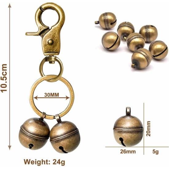 Extra Loud Cat Dog Bell for Collar, Pet Tracker and Falconry, Heavy Duty Brass Collar Pendant with Swivel Lobster Clasp, Large, Brass, 0, Brass, 0 Extra Loud Cat Dog Bell for Collar, Pet Tracker and Falconry, Heavy Duty Brass Collar Pendant with Swivel Lobster Clasp, Large, Brass, 0, Brass, 0