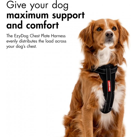 EzyDog Classic Chest Plate Harness, 2X-Large, Black EzyDog Classic Chest Plate Harness, 2X-Large, Black