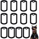 FERCAISH Pack of 12 Silicone Dog Tags Military Style, Black Dog Tag Silencer, Silicone Rubber Dog Tag, Rubber ID Tags Retangular Cover, to Reduce Harmful Noise FERCAISH Pack of 12 Silicone Dog Tags Military Style, Black Dog Tag Silencer, Silicone Rubber Dog Tag, Rubber ID Tags Retangular Cover, to Reduce Harmful Noise
